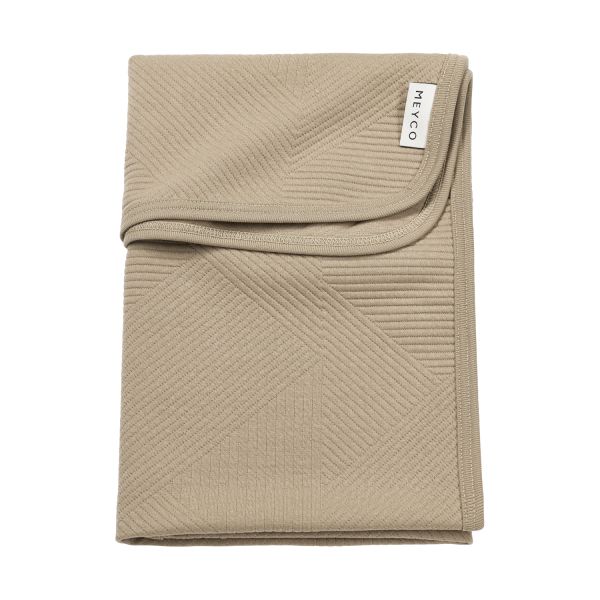 Meyco Pure Deken Gebreid - 100 x 150 cm - Jacquard - Taupe Meyco Pure Deken Gebreid - 100 x 150 cm - Jacquard - Taupe