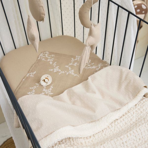 Meyco Baby Wiegdeken Wafel Teddy Nature 75 x 100 cm Meyco Baby Wiegdeken Wafel Teddy Nature 75 x 100 cm