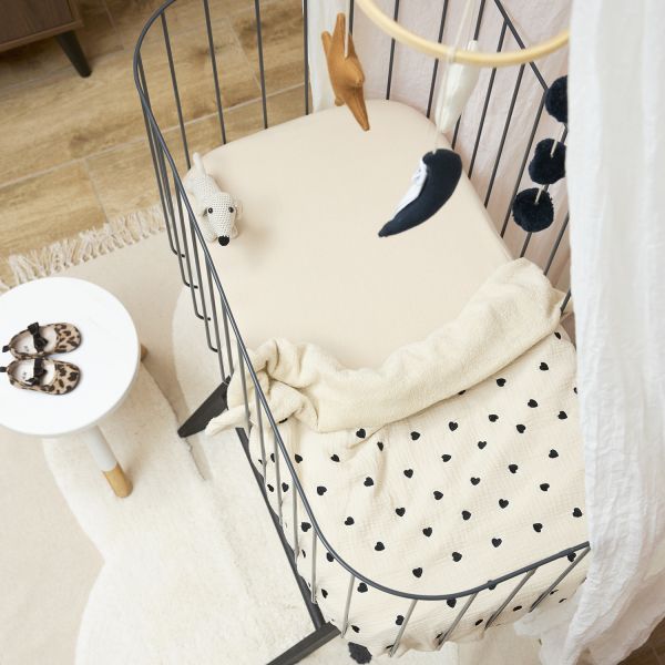 Meyco Baby Uni Hoeslaken Wieg - 40 x 80/90 cm - Jersey - Soft Sand Meyco Baby Uni Hoeslaken Wieg - 40 x 80/90 cm - Jersey - Soft Sand