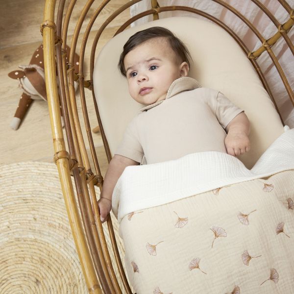 Meyco Baby Hydrofiel Ledikant Laken - Uni - Naturel - 100x150 cm 