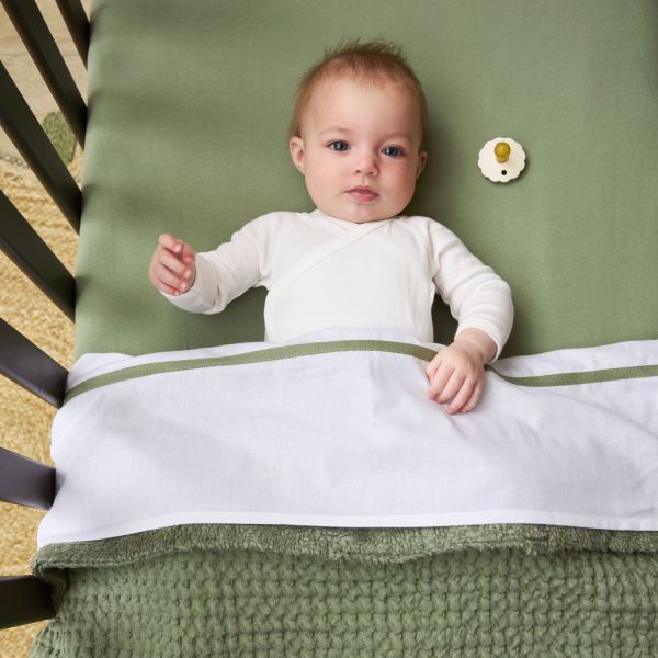 Meyco Baby Ledikatlaken Bies Olive Green 100 x 150 cm Meyco Baby Ledikatlaken Bies Olive Green 100 x 150 cm