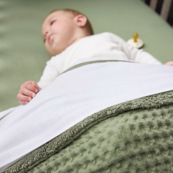 Meyco Baby Ledikatlaken Bies Olive Green 100 x 150 cm Meyco Baby Ledikatlaken Bies Olive Green 100 x 150 cm