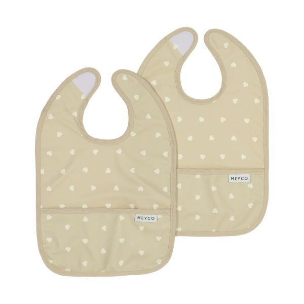 Meyco Baby Gingko Slab met Opvangbakje - 2-pack - Soft Sand Meyco Baby Gingko Slab met Opvangbakje - 2-pack - Soft Sand