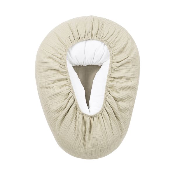 Meyco Baby Uni Relaxhoes Voedingskussen - Pre-Washed Hydrofiel - Soft Sand Meyco Baby Uni Relaxhoes Voedingskussen - Pre-Washed Hydrofiel - Soft Sand