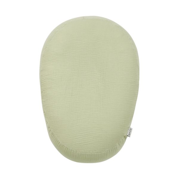 Meyco Baby Uni Relaxhoes Voedingskussen - Pre-Washed Hydrofiel - Soft Olive Meyco Baby Uni Relaxhoes Voedingskussen - Pre-Washed Hydrofiel - Soft Olive