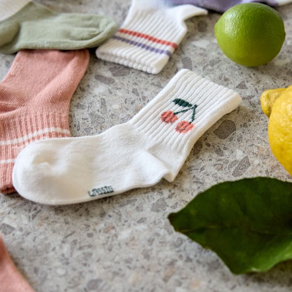 Lässig Tennis Socks GOTS - 3-pack - Cherry - Maat 19-22 Lässig Tennis Socks GOTS - 3-pack - Cherry - Maat 19-22