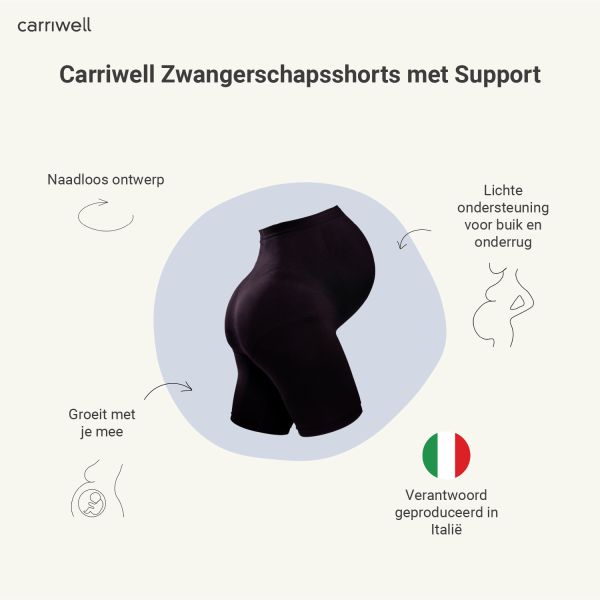 Carriwell Zwangerschapsshort - Zwart - S Carriwell Zwangerschapsshort - Zwart - S