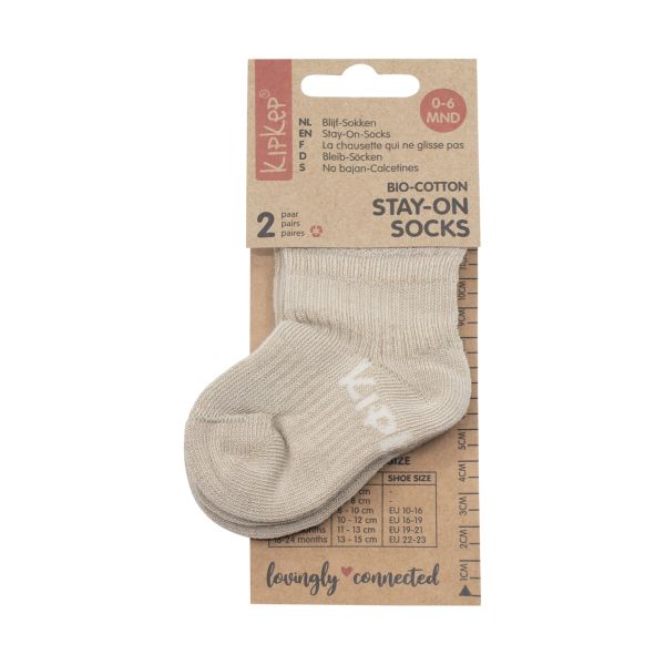 Kipkep Blijf-Sokjes - 0-6 Mnd - Cookie 2-pack Kipkep Blijf-Sokjes - 0-6 Mnd - Cookie 2-pack
