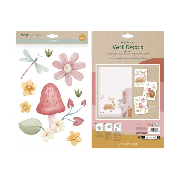 Little Dutch Muurstickers Fairy Garden - 3x A4 Size Sheets Little Dutch Muurstickers Fairy Garden - 3x A4 Size Sheets