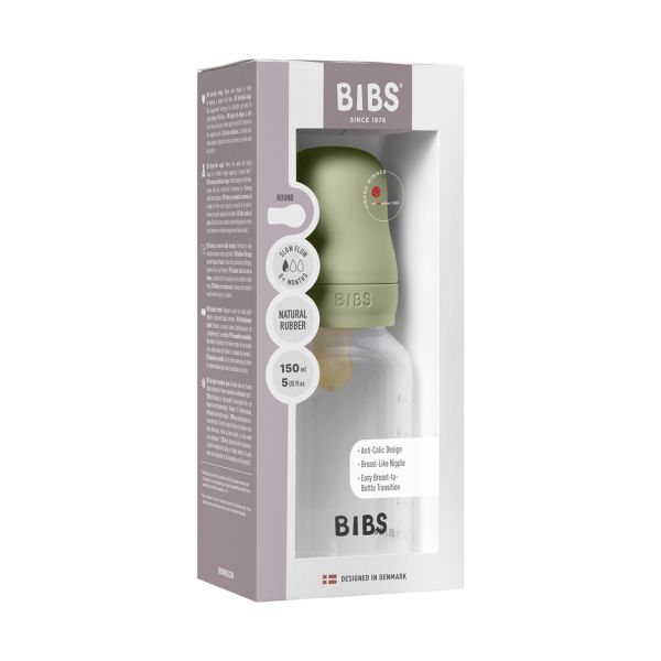 BIBS Fles - Slow Flow - 150 ml - Latex - Sage BIBS Fles - Slow Flow - 150 ml - Latex - Sage