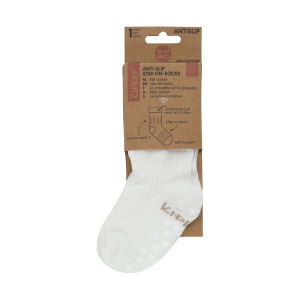 KipKep Anti-slip Blijf-Sokken - 12-18 Mnd - 1-Pack - Off-White KipKep Anti-slip Blijf-Sokken - 12-18 Mnd - 1-Pack - Off-White