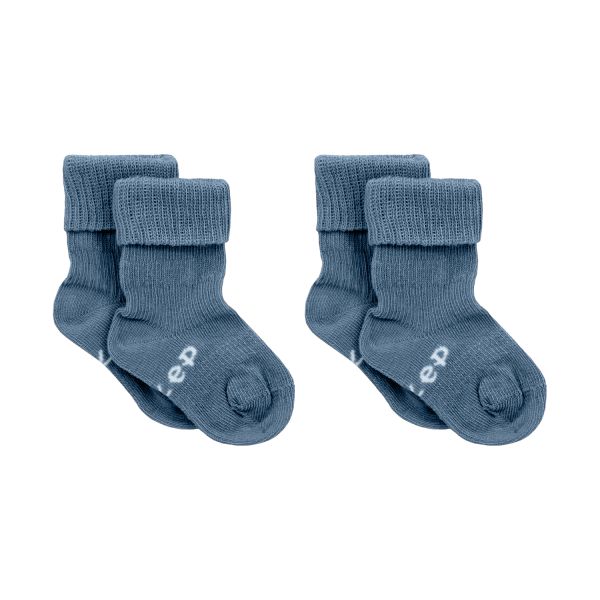KipKep Blijf-Sokjes - 0-6 Mnd - 2 Pack - Blue Heaven