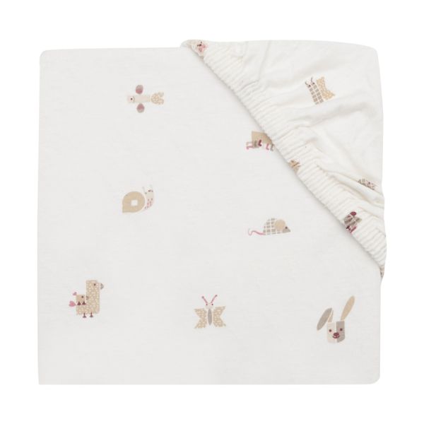 Jollein Hoeslaken Jersey 70/75x140/150cm - Animal Friends