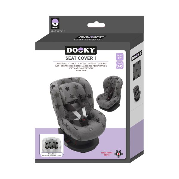 Dooky Autostoelhoes Grey Stars 1+ Dooky Autostoelhoes Grey Stars 1+