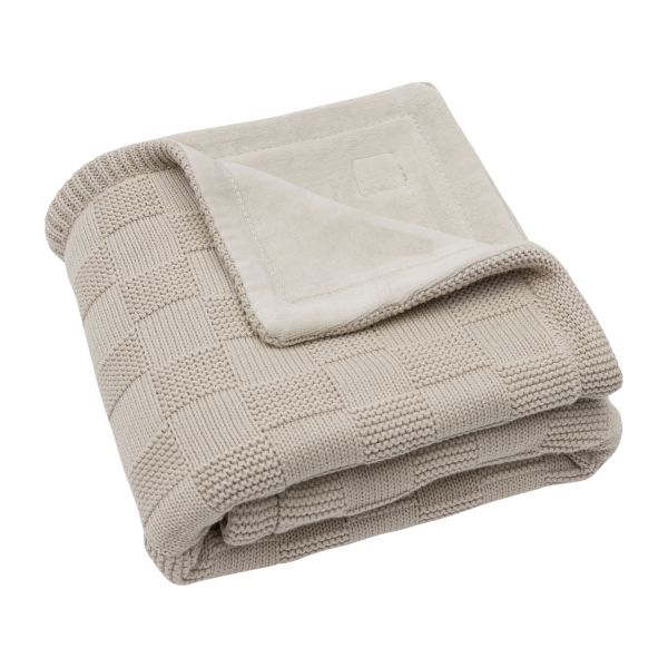 Jollein Deken Wieg Box Knit - Velvet - 75 x 100 cm - Warm Sand Jollein Deken Wieg Box Knit - Velvet - 75 x 100 cm - Warm Sand
