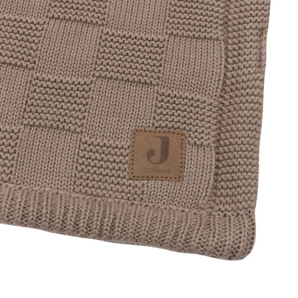 Jollein Deken Wieg Box Knit - Velvet - 75 x 100 cm - Milky Coffee