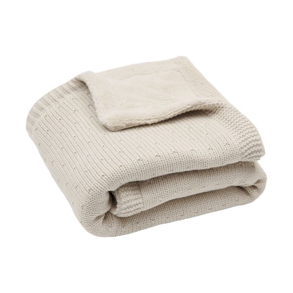 Jollein Wiegdeken - Sprinkle Knit / Fluffy - 75 x 100 cm - Sand