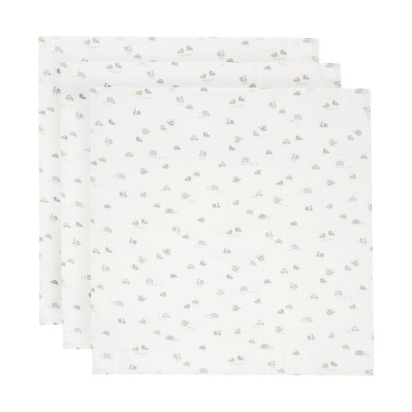 Jollein On The Go Tetra Doek Small - 3 Stuks - 70 x 70 cm 