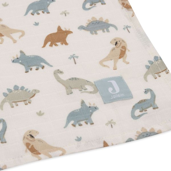 Jollein Roarsome Large Multidoek - 2 Pack - 115 x 115 cm - Hydrofiel Jollein Roarsome Large Multidoek - 2 Pack - 115 x 115 cm - Hydrofiel