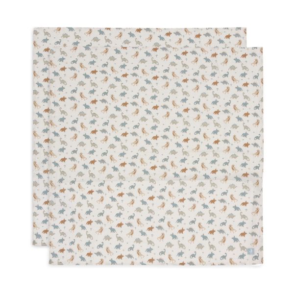 Jollein Roarsome Large Multidoek - 2 Pack - 115 x 115 cm - Hydrofiel Jollein Roarsome Large Multidoek - 2 Pack - 115 x 115 cm - Hydrofiel