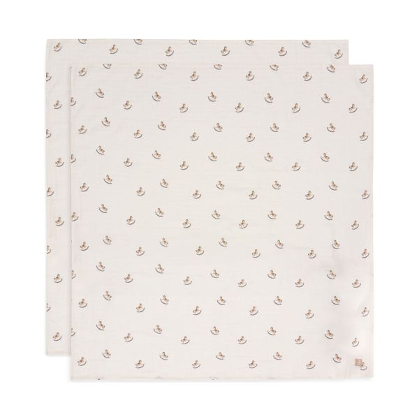 Jollein Nostalgic Ride Large Multidoek - 2 Pack - 115 x 115 cm - Hydrofiel