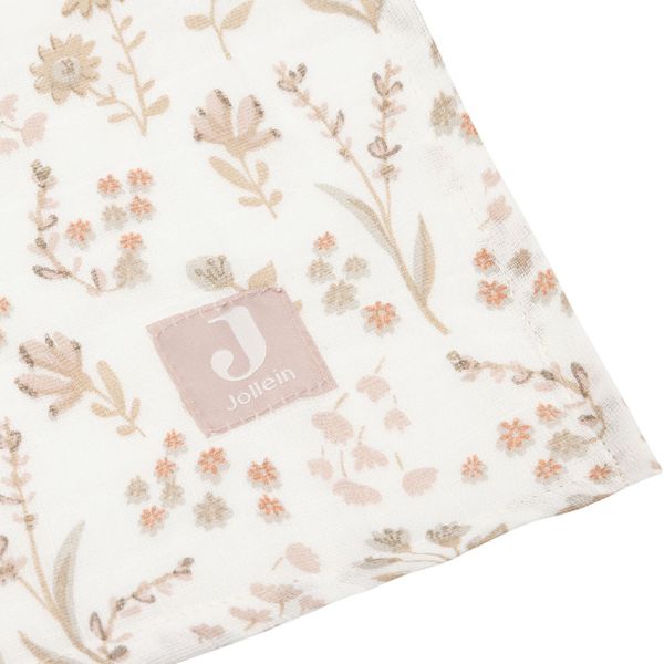 Jollein Bloomy Tetra Doek Large - 2 Stuks - 115 x 115 cm Jollein Bloomy Tetra Doek Large - 2 Stuks - 115 x 115 cm
