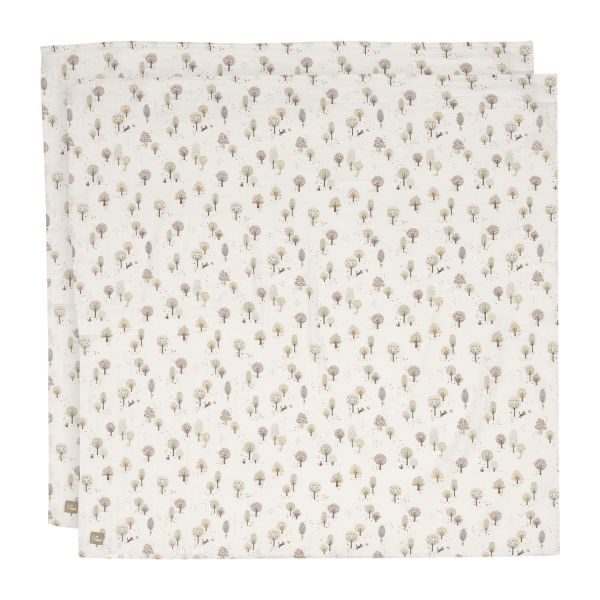 Jollein Tetra Doek - Tiny Park - Large - 115x115 cm - 2 Stuks