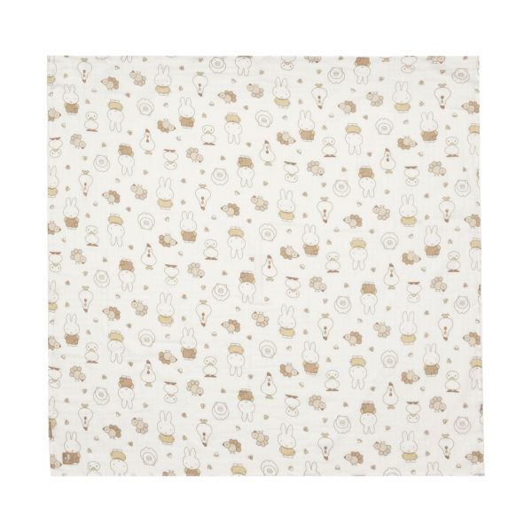 Jollein Tetra Doeken - 2 Stuks - 115 x 115 cm - Miffy Family Farm