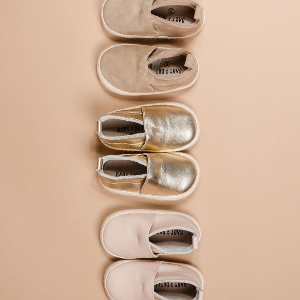 Mavies Babyshoes Babyboots Lou Gold Metallic M / 19 Mavies Babyshoes Babyboots Lou Gold Metallic M / 19