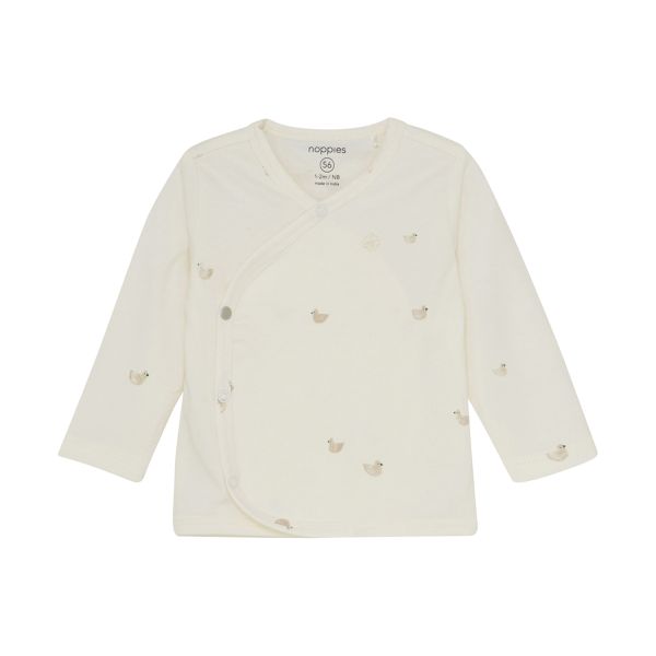 Noppies Nour Overslagshirt - Animals Pattern - Maat 56 - Offwhite