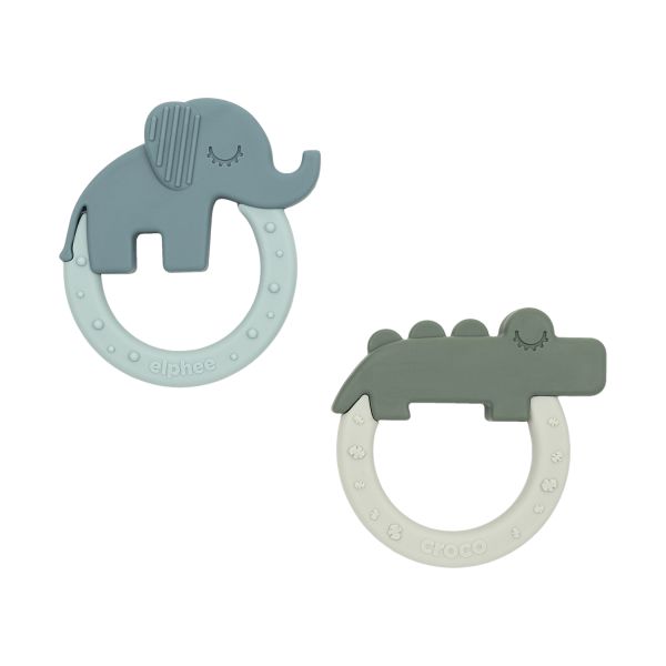 Done By Deer Bijtring Deer Friends Green/Blue 2-Pack Done By Deer Bijtring Deer Friends Green/Blue 2-Pack