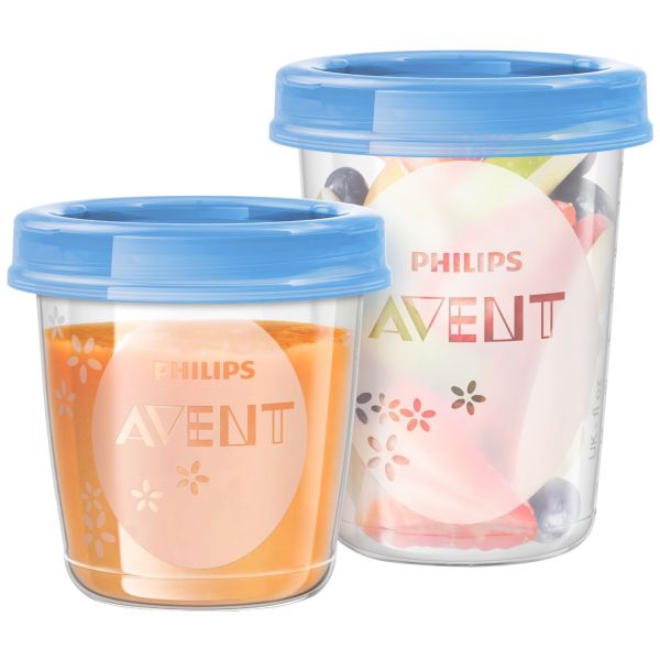 Philips Avent Via Bewaarbekers 180ml (5 stuks) - SCF619/05 Philips Avent Via Bewaarbekers 180ml (5 stuks) - SCF619/05