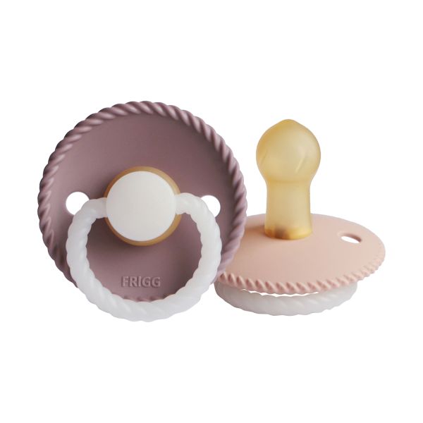Frigg Rope Night Fopspeen - 0-6 mnd (2 stuks) - Twilight Mauve/Blush Frigg Rope Night Fopspeen - 0-6 mnd (2 stuks) - Twilight Mauve/Blush