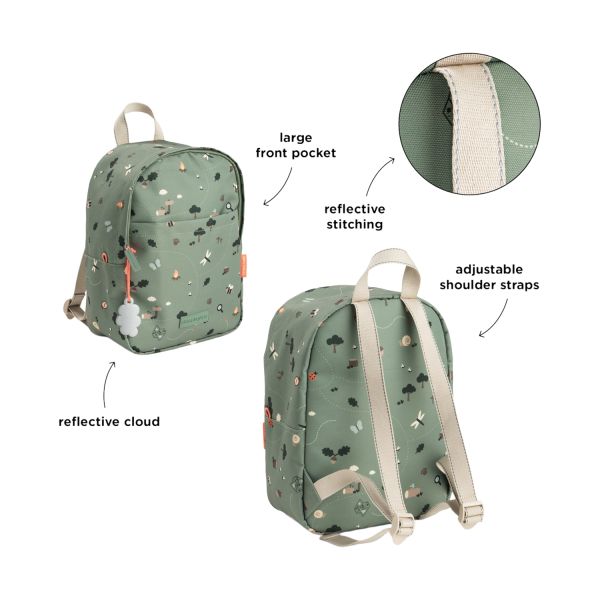 Done By Deer Rugzak - Tiny Trails - Green - 7,5L Done By Deer Rugzak - Tiny Trails - Green - 7,5L