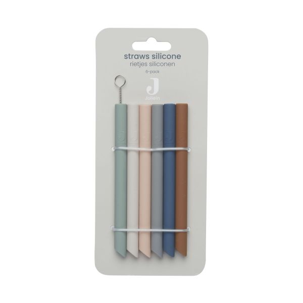 Jollein Rietjes Siliconen Multicolour 6-Pack Jollein Rietjes Siliconen Multicolour 6-Pack