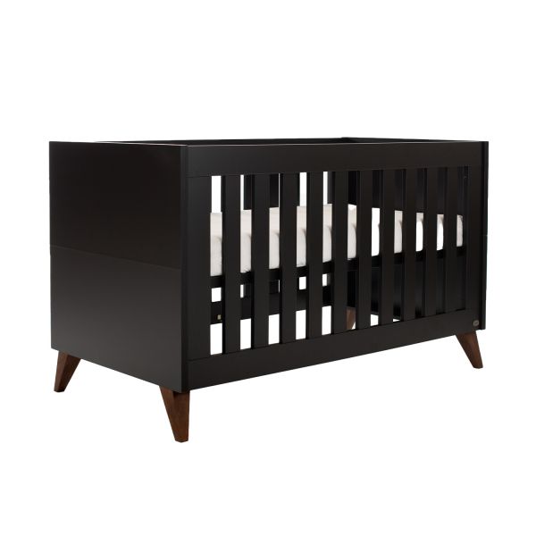 TWF Ledikant 70 x 140 - Commode XL 3 Laden 1 Deur Modena Walnoot TWF Ledikant 70 x 140 - Commode XL 3 Laden 1 Deur Modena Walnoot