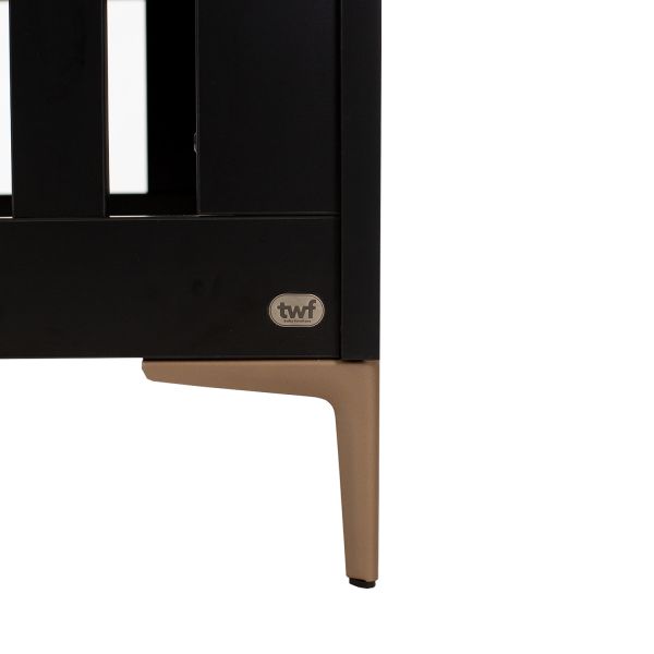 TWF Ledikant 70 x 140 - Commode XL 3 Laden 1 Deur - Hanglegkast 2 Deuren 1 Lade Modena Metaal