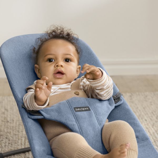 BabyBjörn Bliss Wipstoel - Geweven - Mélange Blauw