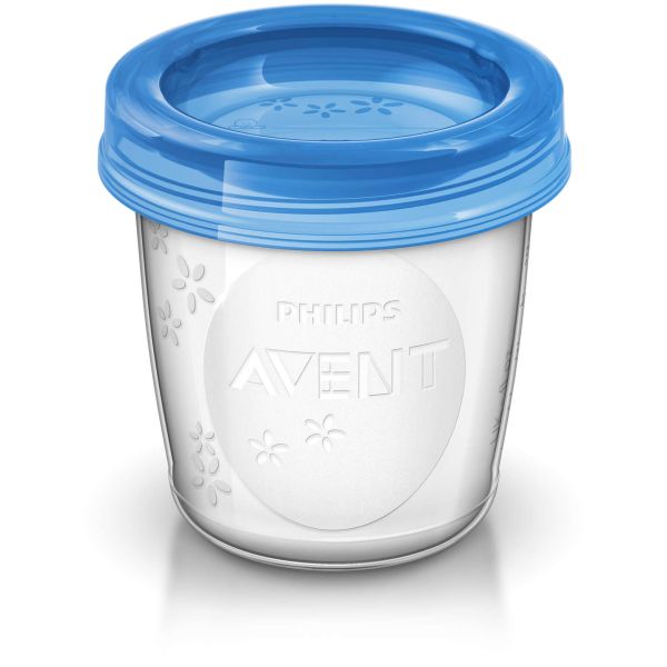 Philips Avent Via Bewaarbekers 180ml (5 stuks) - SCF619/05 Philips Avent Via Bewaarbekers 180ml (5 stuks) - SCF619/05