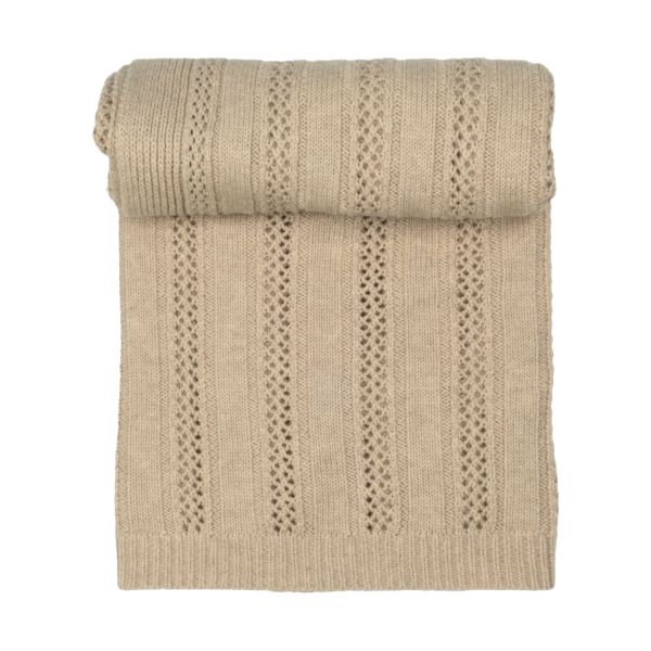 Lodger Dreamer Deken - 80 x 100 cm - Pointelle Merino - Beige