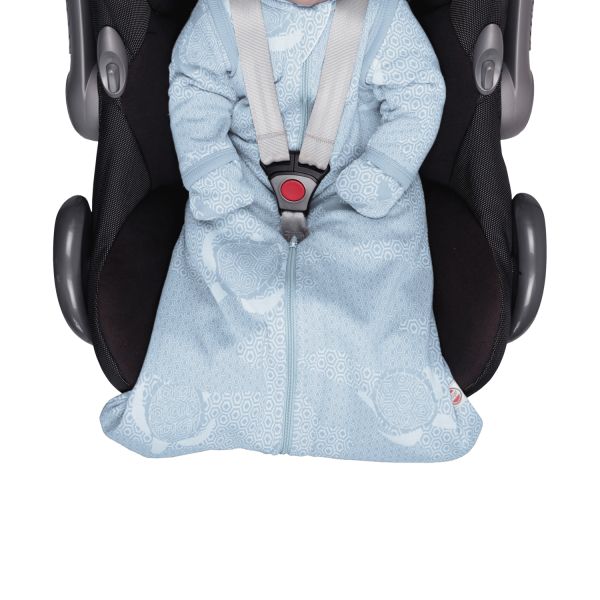 Lodger Slaapzak Hopper Met Afristbare Mouwen - Maat 86/98 - Matcha Blue Fogg