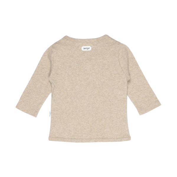 Lodger Overslag Shirt - Maat 50 - Melange Beige Lodger Overslag Shirt - Maat 50 - Melange Beige