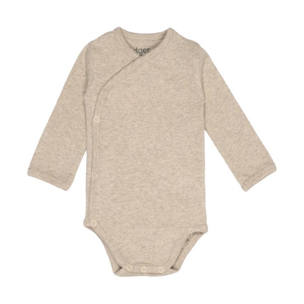 Lodger Overslagromper Lange Mouw - Maat 50 - Melange Beige Lodger Overslagromper Lange Mouw - Maat 50 - Melange Beige