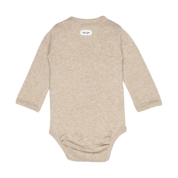Lodger Overslagromper Lange Mouw - Maat 50 - Melange Beige Lodger Overslagromper Lange Mouw - Maat 50 - Melange Beige