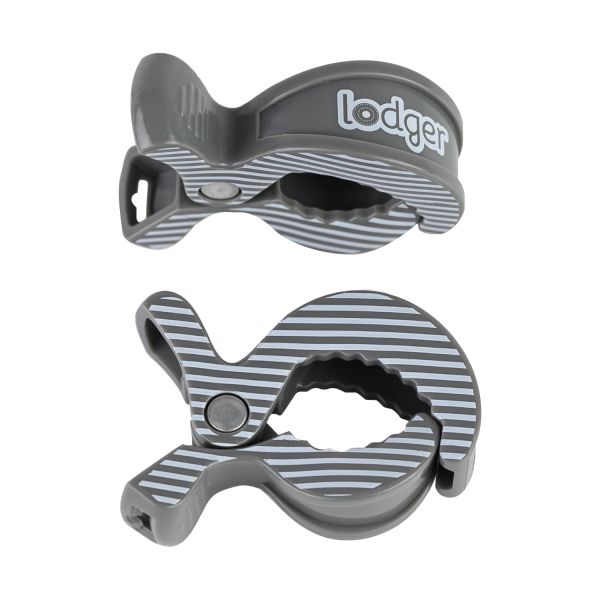 Lodger Multidoek Clips Carbon-Stripe 2-Pack