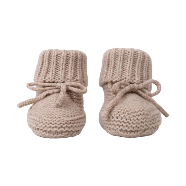 Lodger Slofjes Merino Wool Beige 6-12M Lodger Slofjes Merino Wool Beige 6-12M