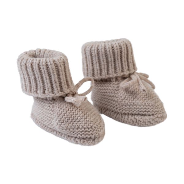 Lodger Slofjes Merino Wool Beige 6-12M Lodger Slofjes Merino Wool Beige 6-12M