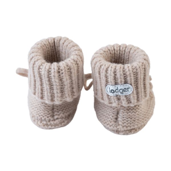 Lodger Slofjes Merino Wool Beige 6-12M Lodger Slofjes Merino Wool Beige 6-12M