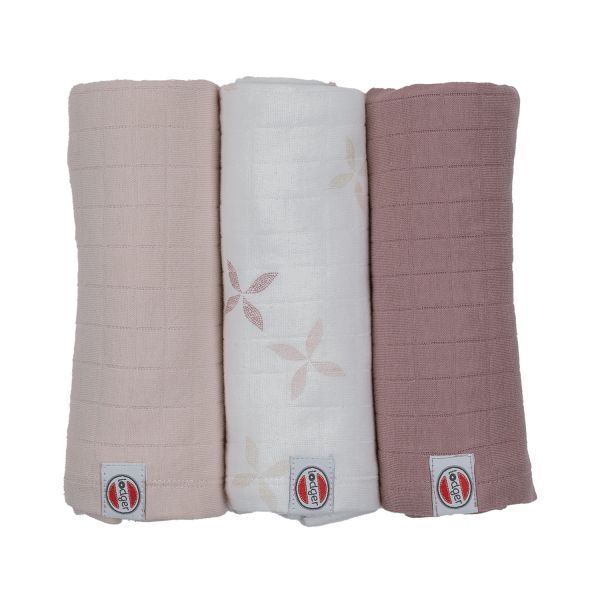 Lodger Swaddler Solid Matcha Rose 3-Pack 70x70
