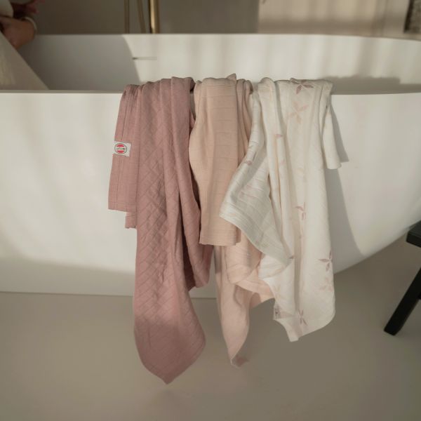 Lodger Swaddler Solid Matcha Rose 3-Pack 70x70